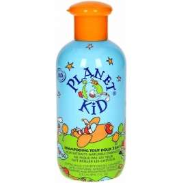 Planet Kid Shampoing Tout Doux 2 en 1 à l'Abricot 200ml formule toute douce ne pique pas les yeux Onaturel