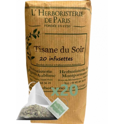 Herboristerie de Paris Tisane du Soir 20 infusettes concentrées de 2gr Herboristerie De Paris
