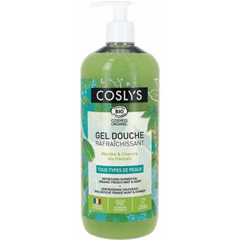 Coslys Gel douche rafraîchissant Menthe Chanvre 1L Coslys