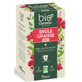 Bio Conseils Infusion Brûle graisse Bio équitable 20 sachets tisane bruleur de graisses Onaturel