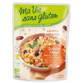 Ma Vie sans gluten Céréales cuisinées Quinoa Millet Haricots Rouges et légumes 220g Ma Vie Sans Gluten