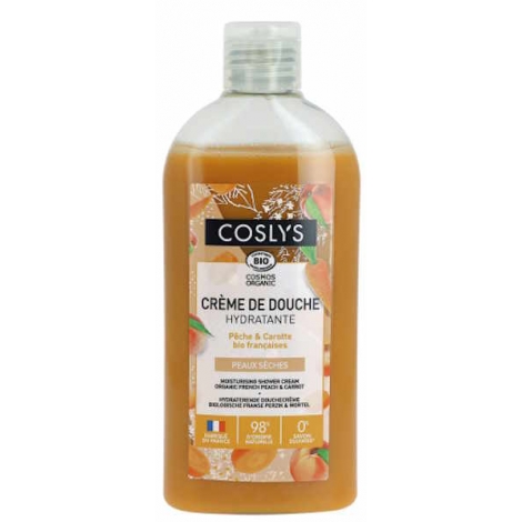 Coslys Crème de douche hydratante pêche carotte 250 ml Coslys