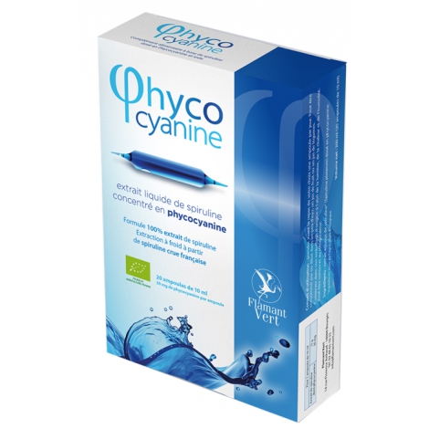 Flamant Vert Phycocyanine 20 ampoules de 10ml Flamant Vert
