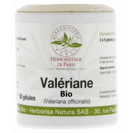 Herboristerie De Paris Valériane racine bio extrait 250mg 60 gélules Herboristerie De Paris