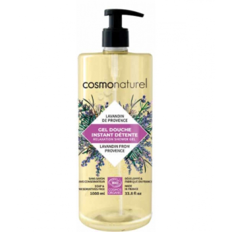 Cosmo Naturel Gel douche Instant Détente bio Lavandin de Provence 1L Cosmo Naturel