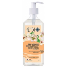 Cé'Bio Gel douche Enveloppant Fleurs d'Abricot 1 Litre Cé'bio