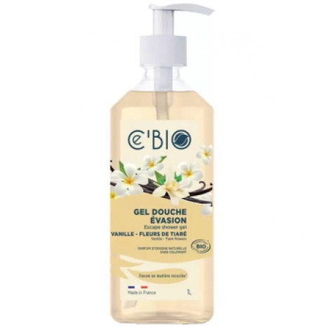 Cé'Bio Gel douche Evasion Vanille et Fleurs de Tiaré 1 Litre Cé'bio