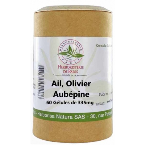 Herboristerie de Paris Ail Olivier Aubépine 60 gélules Herboristerie De Paris