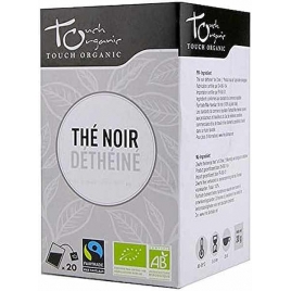 Touch Organic Thé noir Déthéine bio 20 sachets bio et équitable sans théine Onaturel