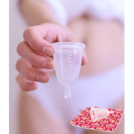 Lamazuna Cup féminine Taille 1 pochette en coton bio rose Lamazuna