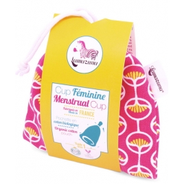Lamazuna Cup féminine Taille 1 pochette en coton bio rose Lamazuna