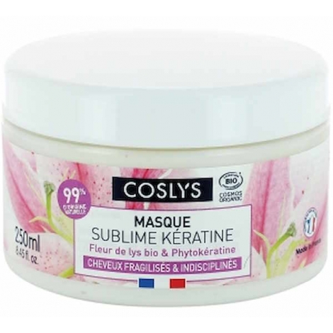 Coslys Masque sublime Kératine cheveux fragiles et indisciplinés 250ml Coslys