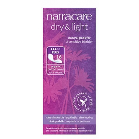 Natracare Serviettes incontinence légère Dry and Light Plus x16 Natracare