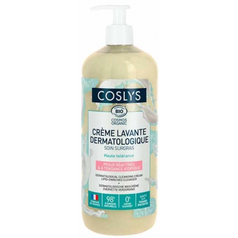 Coslys Crème lavante dermatologique liquide soin surgras 1 Litre Coslys