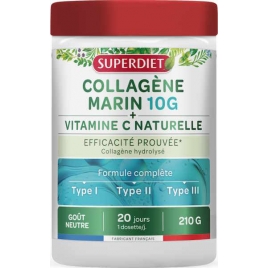 Super Diet Collagène Marin 10g - Vitamine C poudre 210g Super Diet