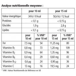Salus Floradix Fer + Plantes 250ml fer antifatigue Onaturel