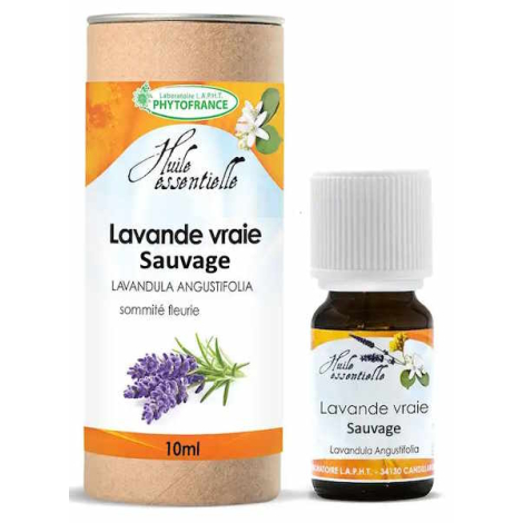 Phytofrance Huile essentielle de Lavande Vraie sauvage 10ml aromathérapie Onaturel