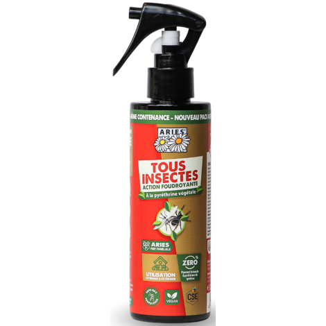 Aries Spray insecticide action foudroyante Tous insectes 200ml Aries