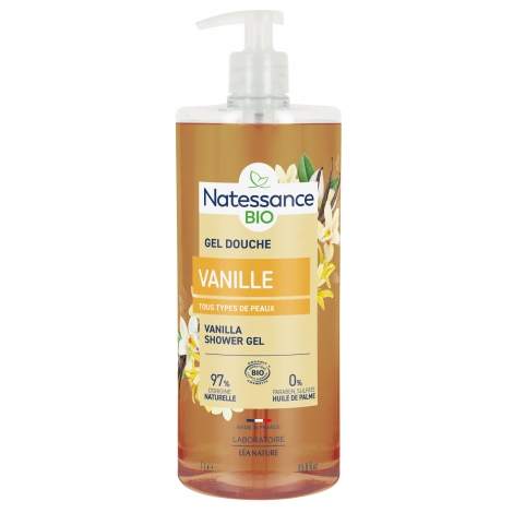 Natessance Gel douche Vanille fruitée Sans Sulfates 1l