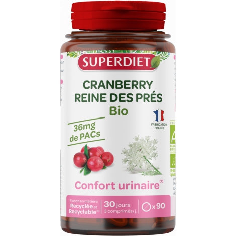 Super Diet Cranberry Reine des prés bio 90 comprimés Super Diet