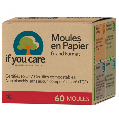 If You Care 60 Moules en papier non blanchi et 100% sans chlore