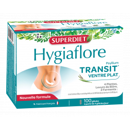 Super diet Hygiaflore Transit Ventre plat 100 gélules Super Diet