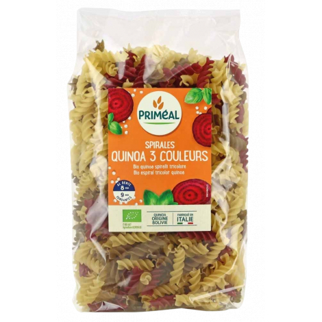 Primeal Spirales 3 couleurs au quinoa 500g Primeal