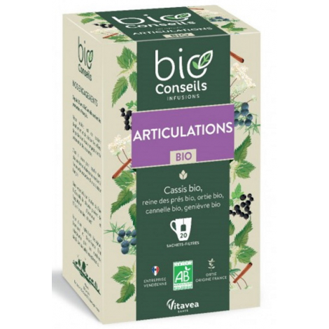 Bio Conseils Infusion Articulations bio 20 sachets 29g tisane articulations Onaturel