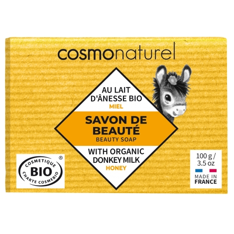 Cosmo Naturel Savon au lait d'ânesse sans Parfum au Miel 100g