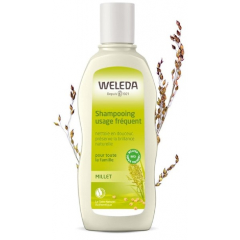 Weleda Shampoing usages fréquents Millet pour toute la famille 190ml Onaturel tous types de cheveux