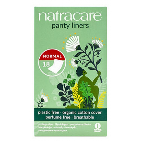 Natracare 18 protège slips coton bio naturels incurvés emballés