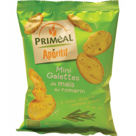 Primeal Mini Galettes de Maïs au Romarin 50g Primeal