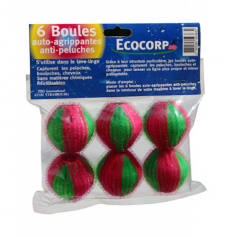 Ecocorp 6 Boules auto agrippantes anti peluches