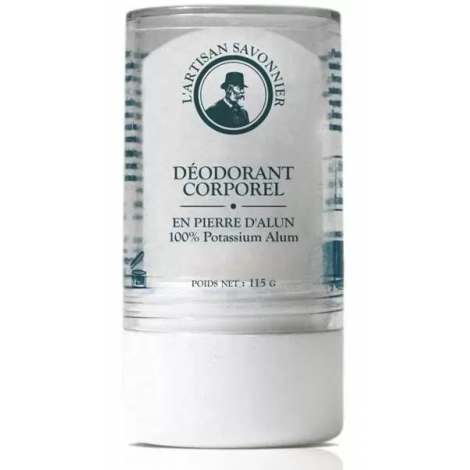 L artisan Savonnier Hygiène Déodorant corporel Pierre D'Alun mixte naturelle 115g