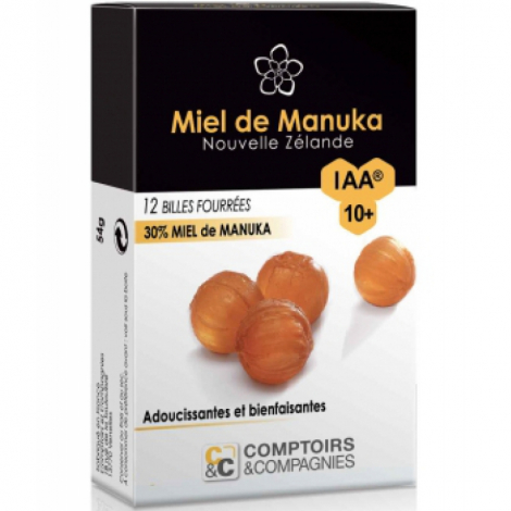 Comptoirs Et Compagnies Billes Fourrées 30% Miel de Manuka IAA10 54g Comptoirs Et Compagnies