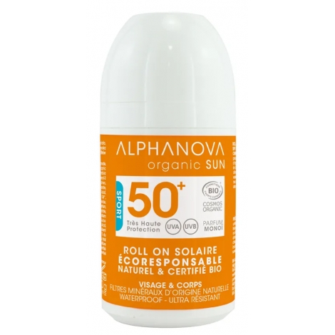 Alphanova Roll On sport extrême solaire très haute protection SPF 50+ 50g Alphanova
