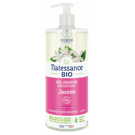 Natessance Gel douche Jasmin floral Sans Sulfates 1l