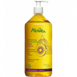 Melvita Shampoing douche Extra doux Figue et Kiwi 1L