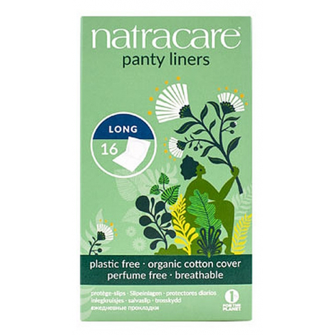 Natracare 16 protèges slip naturels incurvés longs