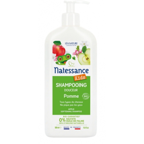 Natessance Shampoing douche Kids Pomme ne pique pas les yeux 500ml