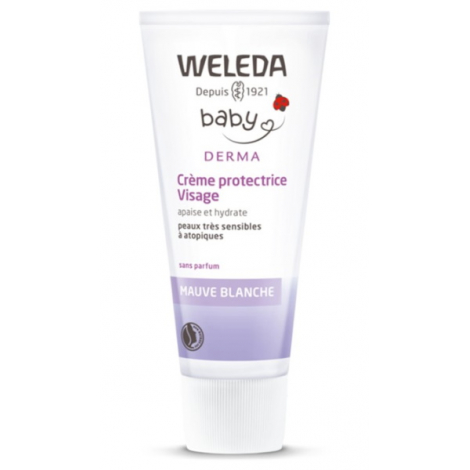 Weleda Crème protectrice visage bébé Mauve blanche sans parfum 50ml Weleda