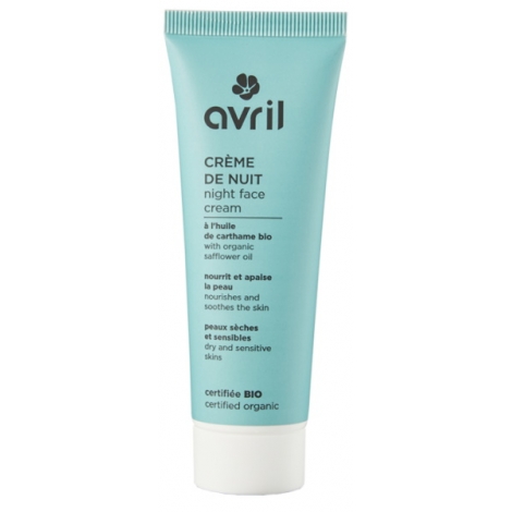 Avril Beauté Crème de nuit peau sèche et sensible à l'huile de carthame bio 50ml Onaturel