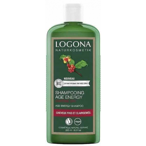 Logona Shampooing Age Energy Caféine bio cheveux fins et clairsemés 250ml Logona Shampooing Age Energy Caféine bio