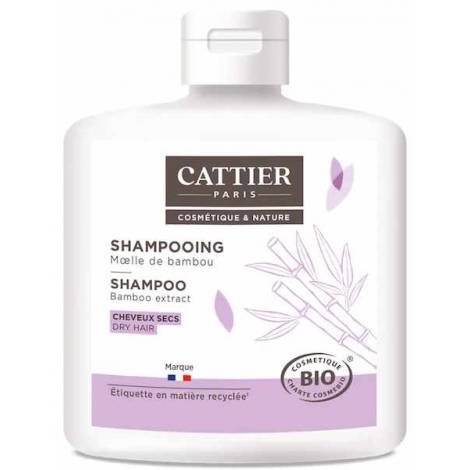 Cattier Shampoing à la moëlle de bambou cheveux secs 250ml macadamia moelle de bambou protéines de blé Onaturel
