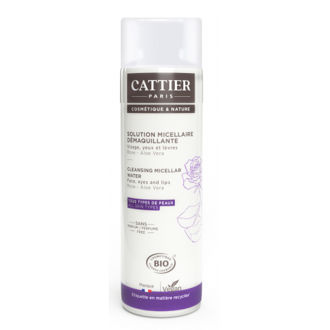 Cattier Solution Micellaire Démaquillante Rose Aloe 300ml Cattier