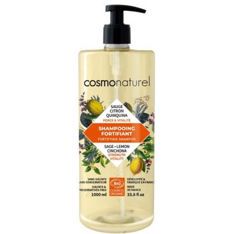 Cosmo Naturel Shampooing Fortifiant Quinquina Sauge Citron 1L Cosmo Naturel