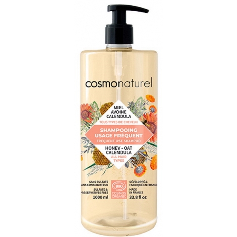 Shampoing usage fréquent Miel Calendula Avoine 1L Cosmo Naturel Onaturel