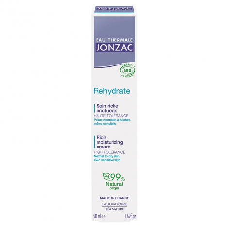 Eau Thermale Jonzac Soin riche réhydratant peaux déshydratées et sensibles 50ml Eau Thermale Jonzac
