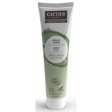 Cattier Argile verte Montmorillonite Illite Prête à l'Emploi Tube 400g Onaturel