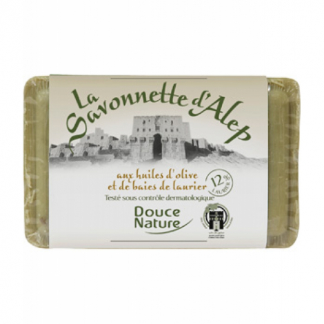 Douce Nature Savonnette d'Alep 12% d'huile de baies de Laurier 100g